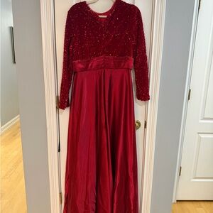 Amazon Red Long Sleeve Dress